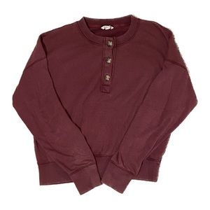 American Eagle Henley Burgundy